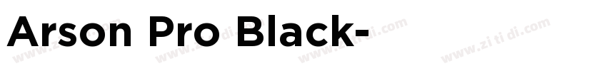 Arson Pro Black字体转换